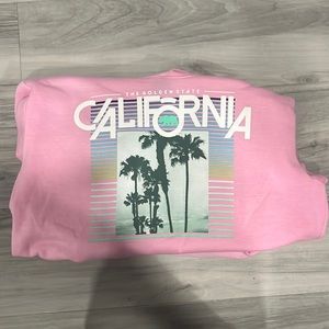 small men’s pink california hoodie